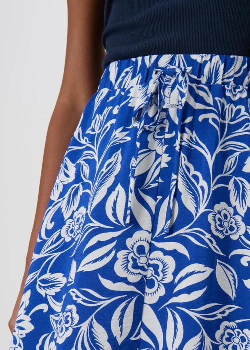 Blue Floral Midi Skirt - 8 Image 3