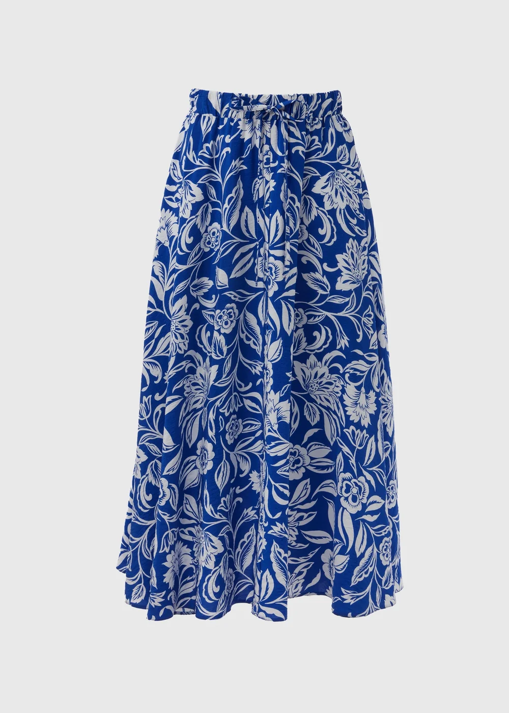 Blue Floral Midi Skirt - 8 Image 5