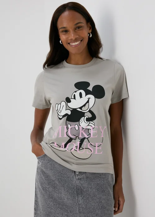 Grey Mickey Mouse T-Shirt - Small Image 1