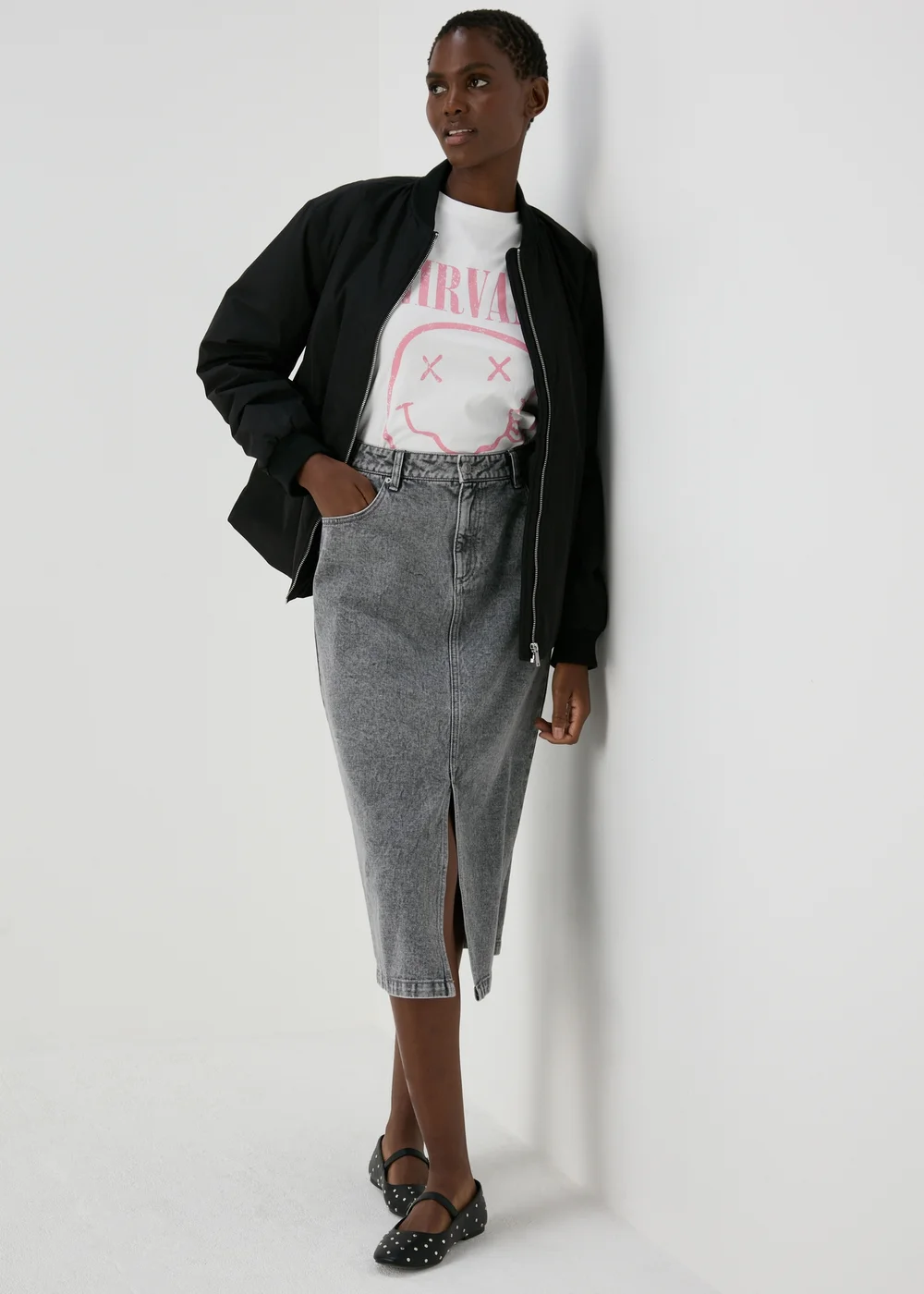 Grey Nirvana T-Shirt - Small Image 4