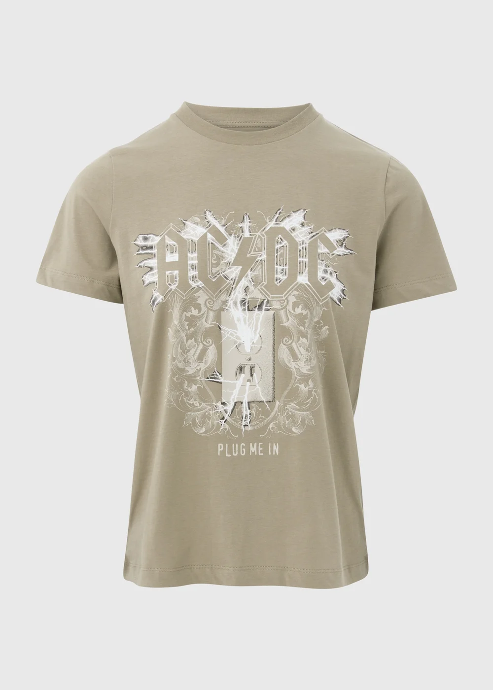 Grey ACDC Graphic T-Shirt - S Image 5