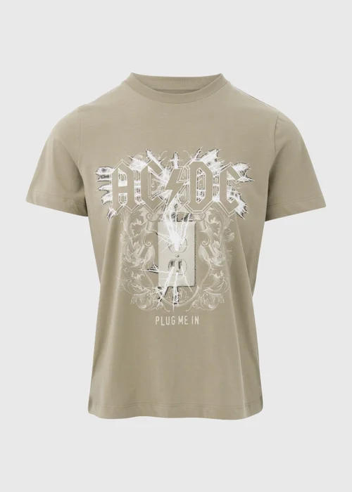 Grey ACDC Graphic T-Shirt - S Image 5