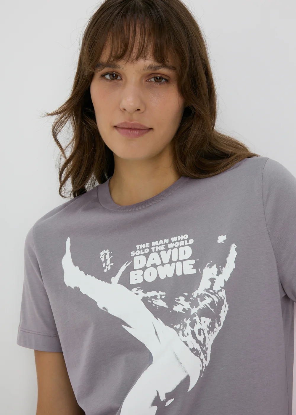 Grey David Bowie T-Shirt - S Image 3