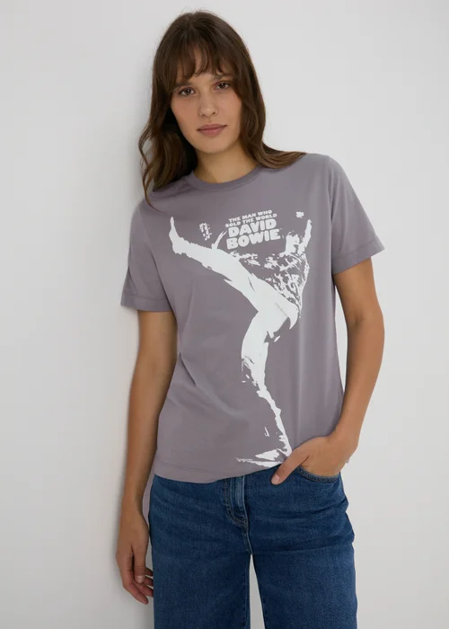 Grey David Bowie T-Shirt - S Image 1