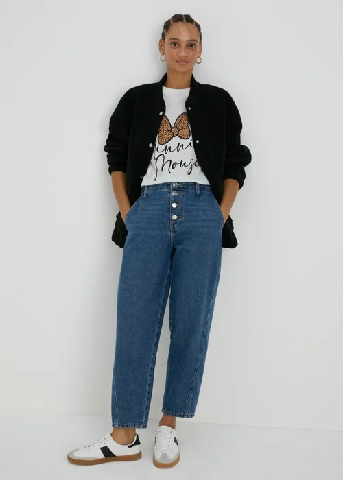 Cream Minnie Mouse Bow T-Shirt - Small Image 4