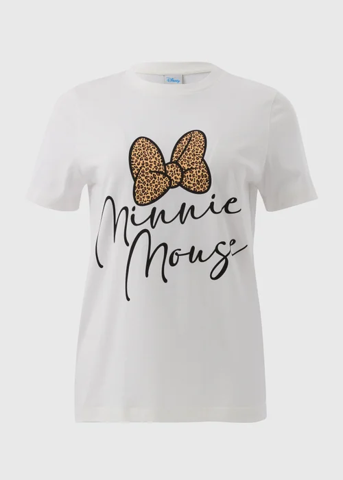 Cream Minnie Mouse Bow T-Shirt - Small Image 5