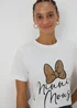 Cream Minnie Mouse Bow T-Shirt - Small Image 3