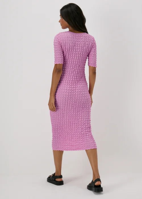 Pink Hyper Texture Midi Dress - Size 8 Image 2