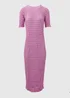 Pink Hyper Texture Midi Dress - Size 8 Image 5