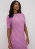 Pink Hyper Texture Midi Dress - Size 8 Image 3