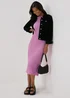 Pink Hyper Texture Midi Dress - Size 8 Image 1