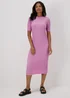 Pink Hyper Texture Midi Dress - Size 8 Image 4