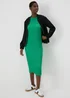 Green Hyper Texture Midi Dress - Size 8 Image 4