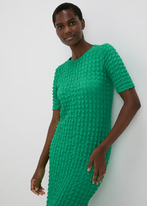 Green Hyper Texture Midi Dress - Size 8 Image 3