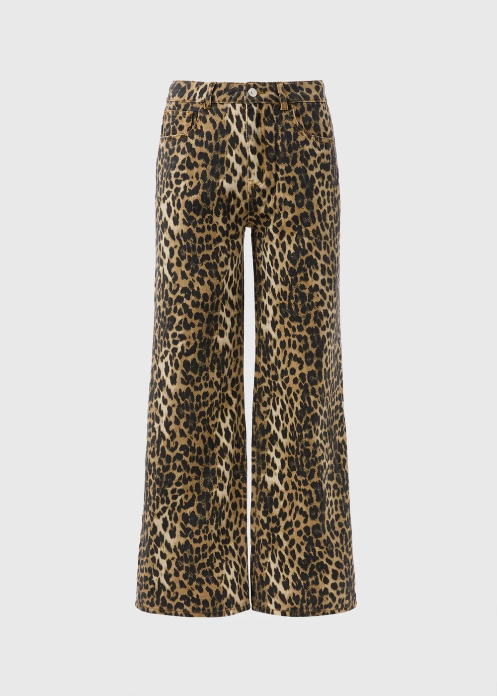 Brown Animal Straight Leg Jeans - 8/L29 Image 4