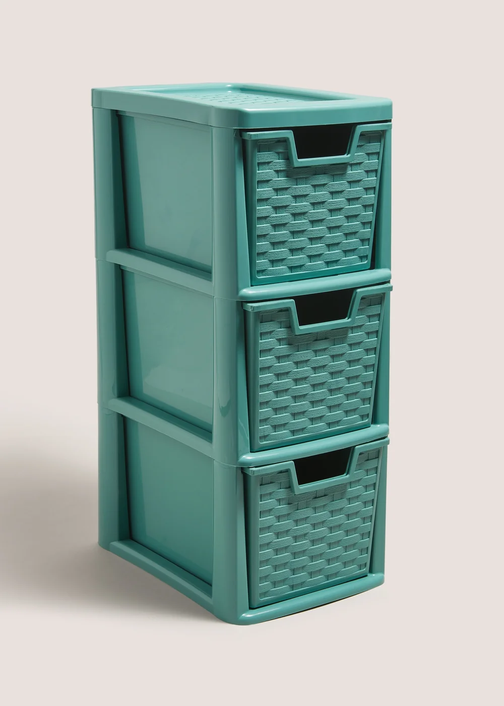 Green Small Rattan Drawers (19cmx26cmx48cm) Image 1