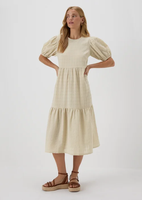 Stone Textured Smock Maxi Dress - 8 Image 4