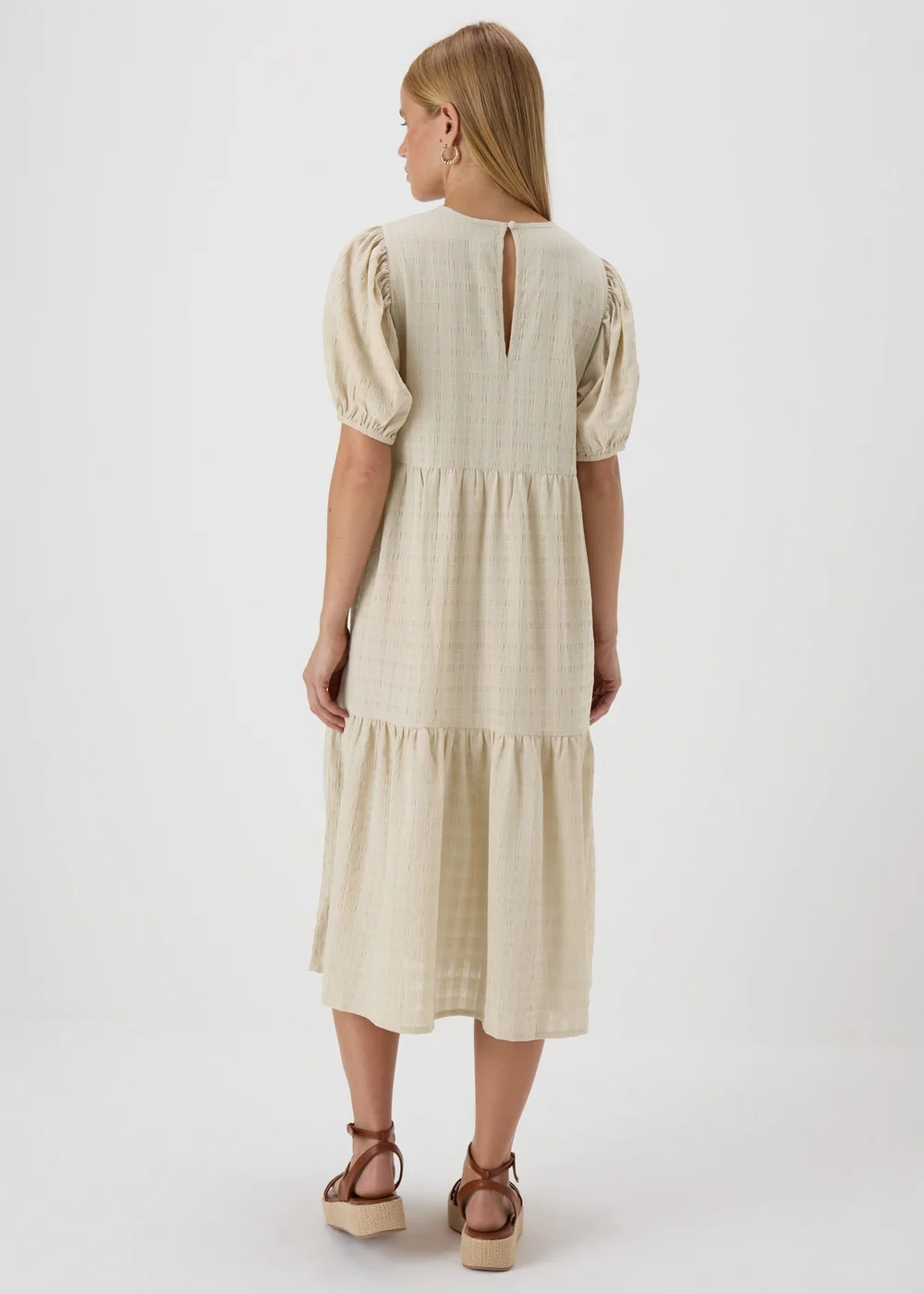 Stone Textured Smock Maxi Dress - 8 Image 2