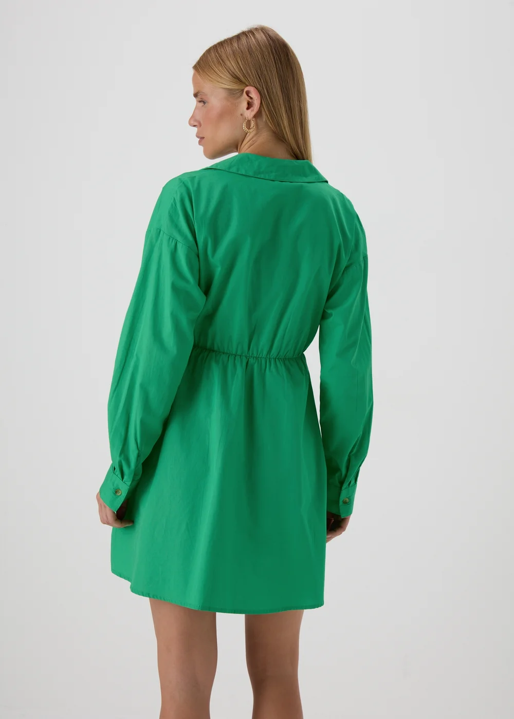 Green Wrap Shirt Mini Dress - 8 Image 2