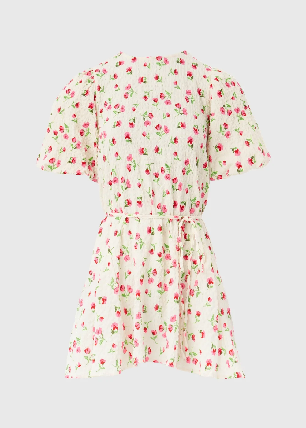 Stone Floral Textured Mini Dress - 8 Image 5