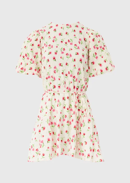 Stone Floral Textured Mini Dress - 8 Image 5