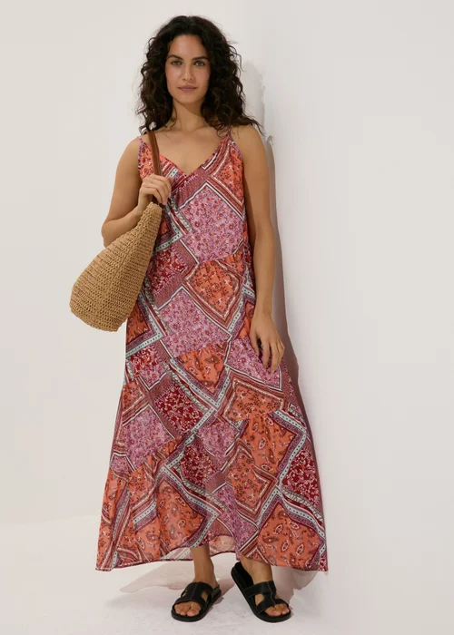 Multicolour Patchwork Print Cami Dress - 8 Image 4