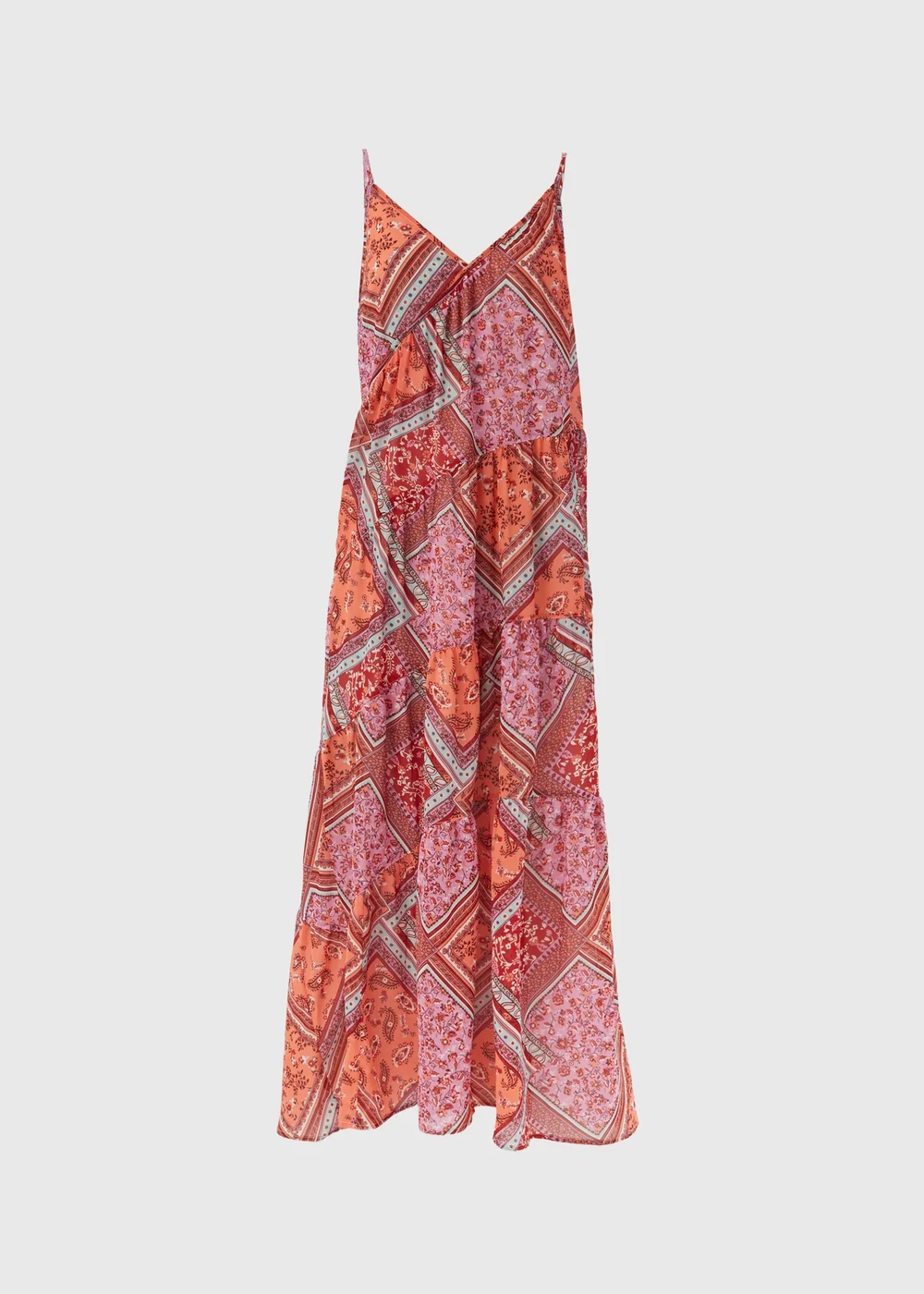 Multicolour Patchwork Print Cami Dress - 8 Image 5