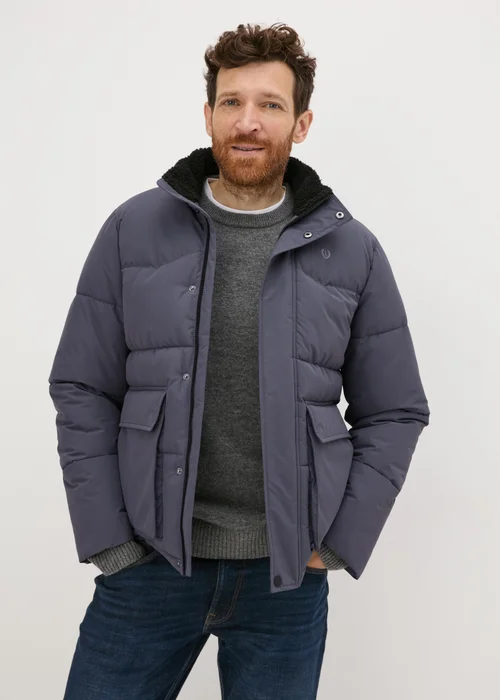 Lincoln Grey Heavy Puffer Jacket - Small Image 1
