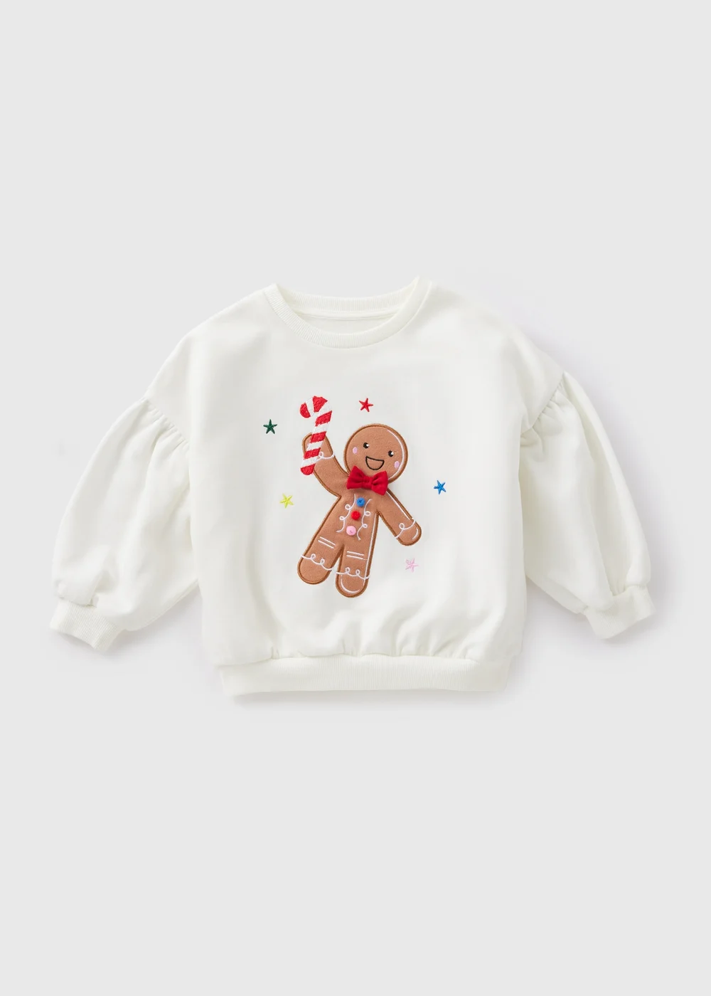 Girls Cream Gingerbread Sweatshirt (1-7yrs) - 1 half year to 2 Image 1
