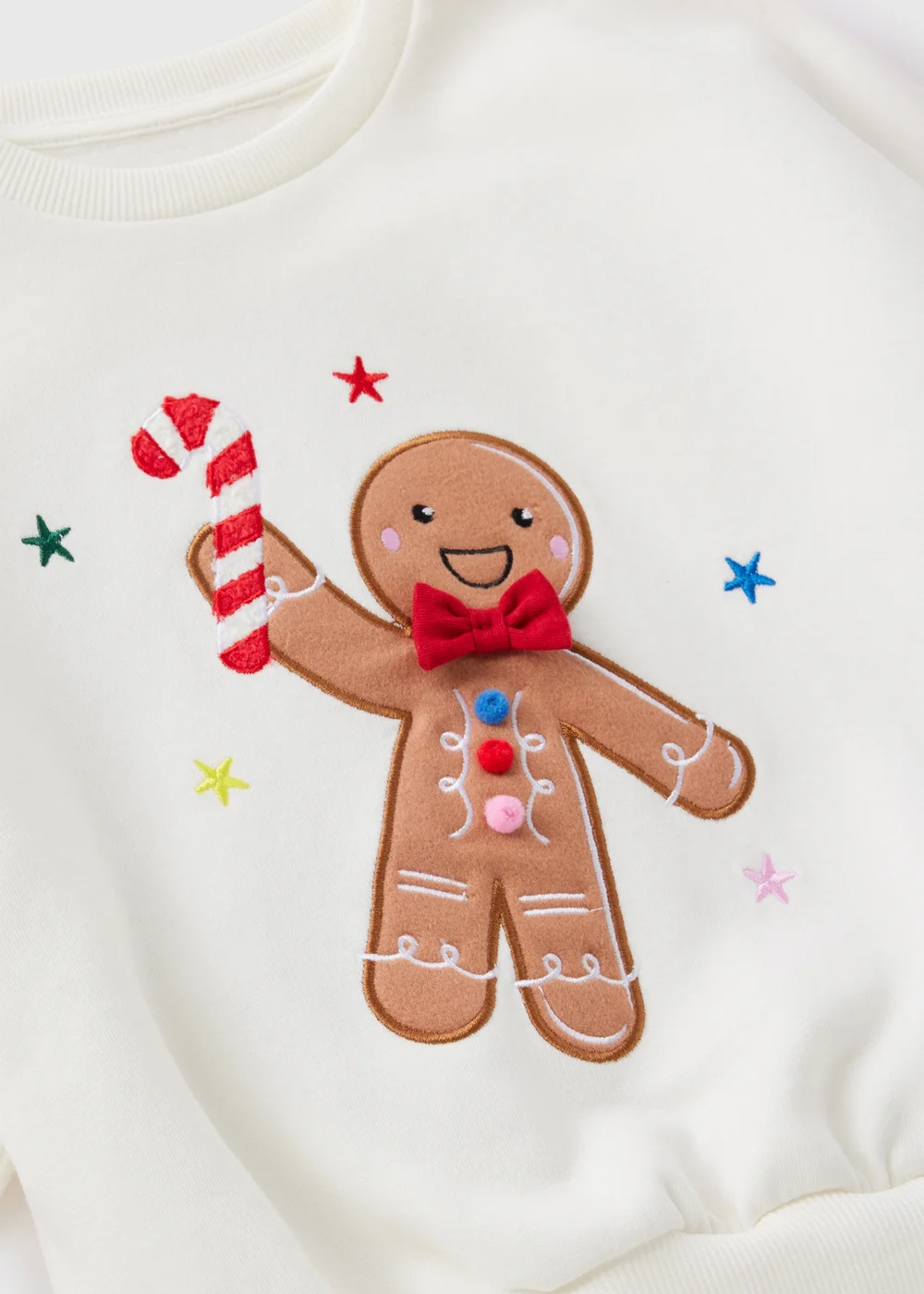 Girls Cream Gingerbread Sweatshirt (1-7yrs) - 1 half year to 2 Image 2