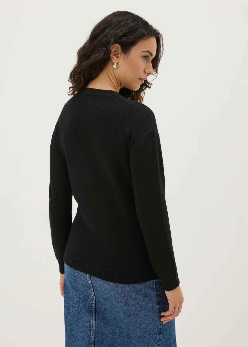Black Sequin Christmas Jumper - Extra small Image 2