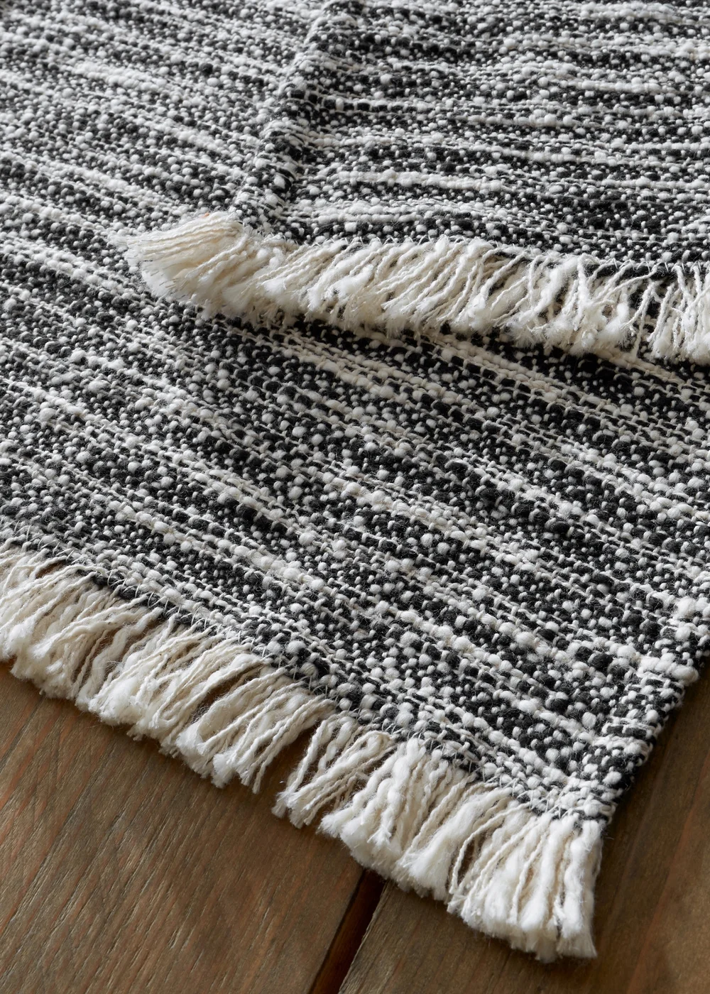 Pineapple Elephant Black Textured Frayed Edge Cotton Placemat Pair (30x46 cm) - One Size Image 4