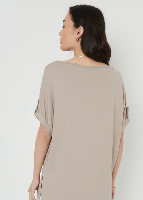 Threadbare Stone Lilou Batwing Sleeve Slash Neck Tunic Top - Small Image 2