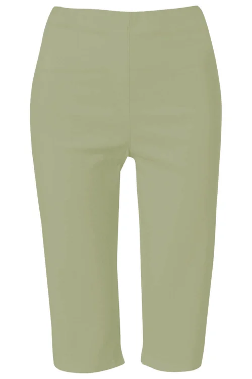 Roman Khaki Stretch Knee Length Shorts - 10 Image 3