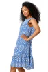 Roman Petite Blue Petite Aztec Print Frill Hem Shift Dress - 6 Image 1