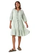 Roman Sage Cotton Broderie Tiered Smock Dress - 24 Image 1