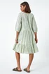 Roman Sage Cotton Broderie Tiered Smock Dress - 24 Image 4