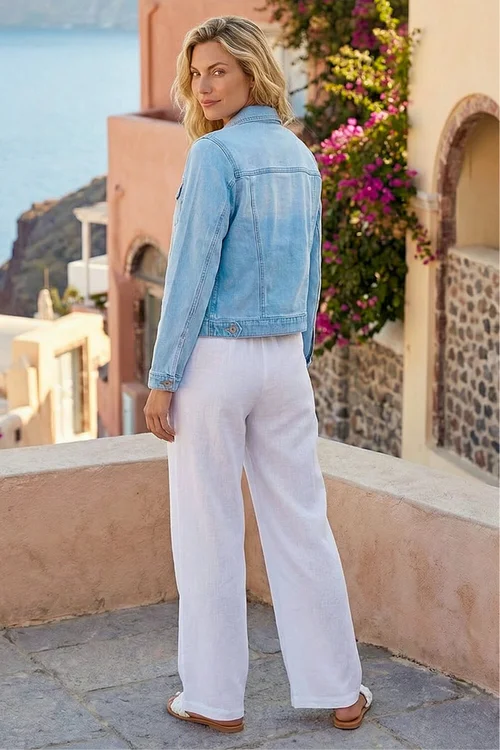 Roman Light Blue Classic Cotton Denim Jacket - 18 Image 3
