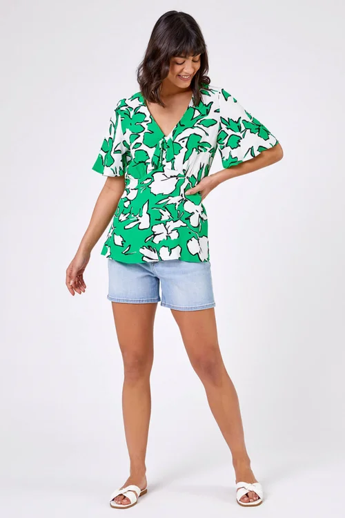 Roman Light Blue Washed Denim Stretch Shorts - 12 Image 3