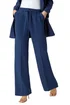 Roman Navy Crepe Stretch Straight Leg Trousers - 22 Image 1