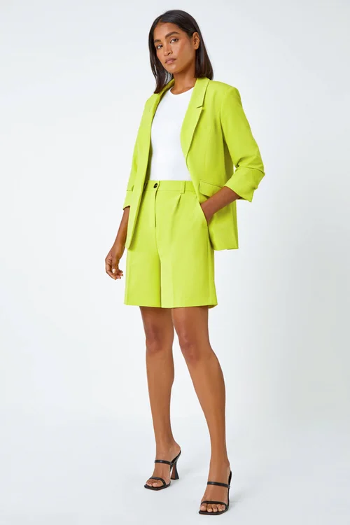 Roman Lime Tailored Stretch Shorts - 22 Image 3