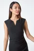 Roman Black Sleeveless Ruched Bodycon Stretch Dress - 12 Image 4