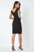 Roman BLACK Sleeveless Pleat Detail Stretch Bodycon Dress - 18 Image 3