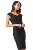 Roman BLACK Sleeveless Pleat Detail Stretch Bodycon Dress - 18 Image 1