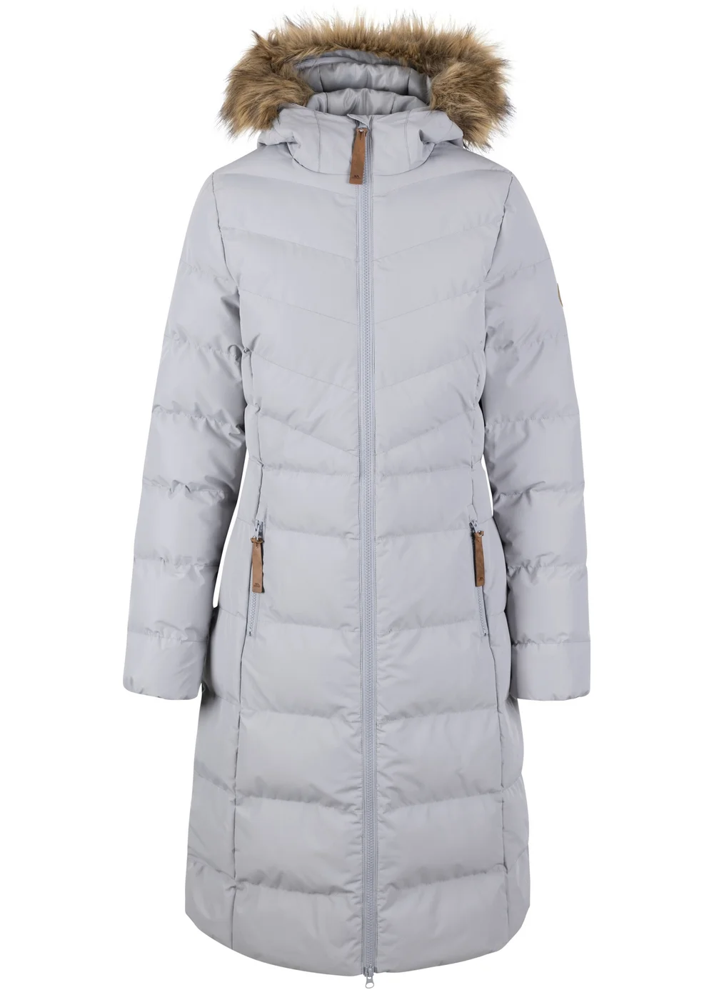 Trespass White Audrey Padded Long Jacket - S Image 1