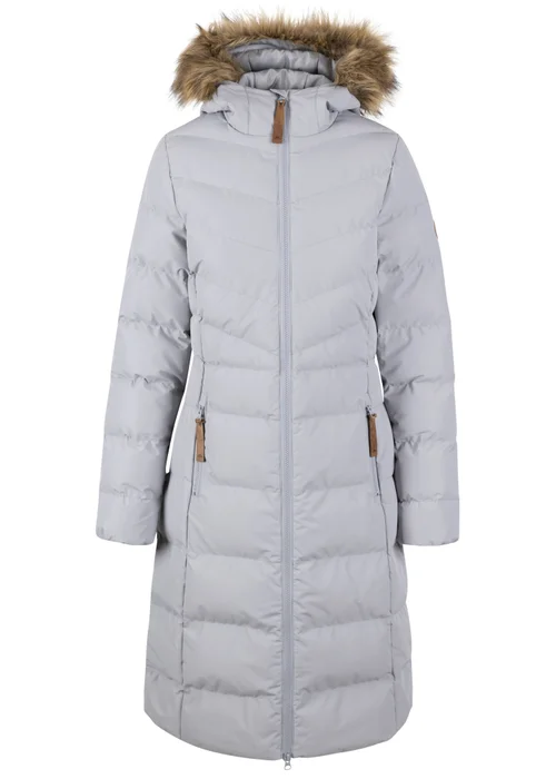 Trespass White Audrey Padded Long Jacket - S Image 1
