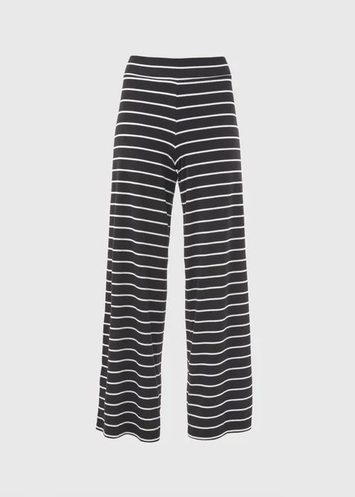 Black Stripe Wide Leg Co Ord Trousers - 8 Image 4