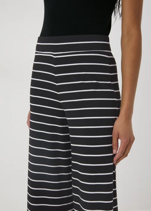 Black Stripe Wide Leg Co Ord Trousers - 8 Image 3