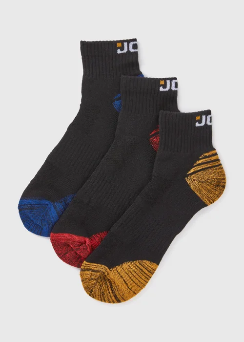 3 Pack JCB Ankle Work Socks - Sizes 6-11 Image 1