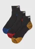 3 Pack JCB Ankle Work Socks - Sizes 6-11 Image 1